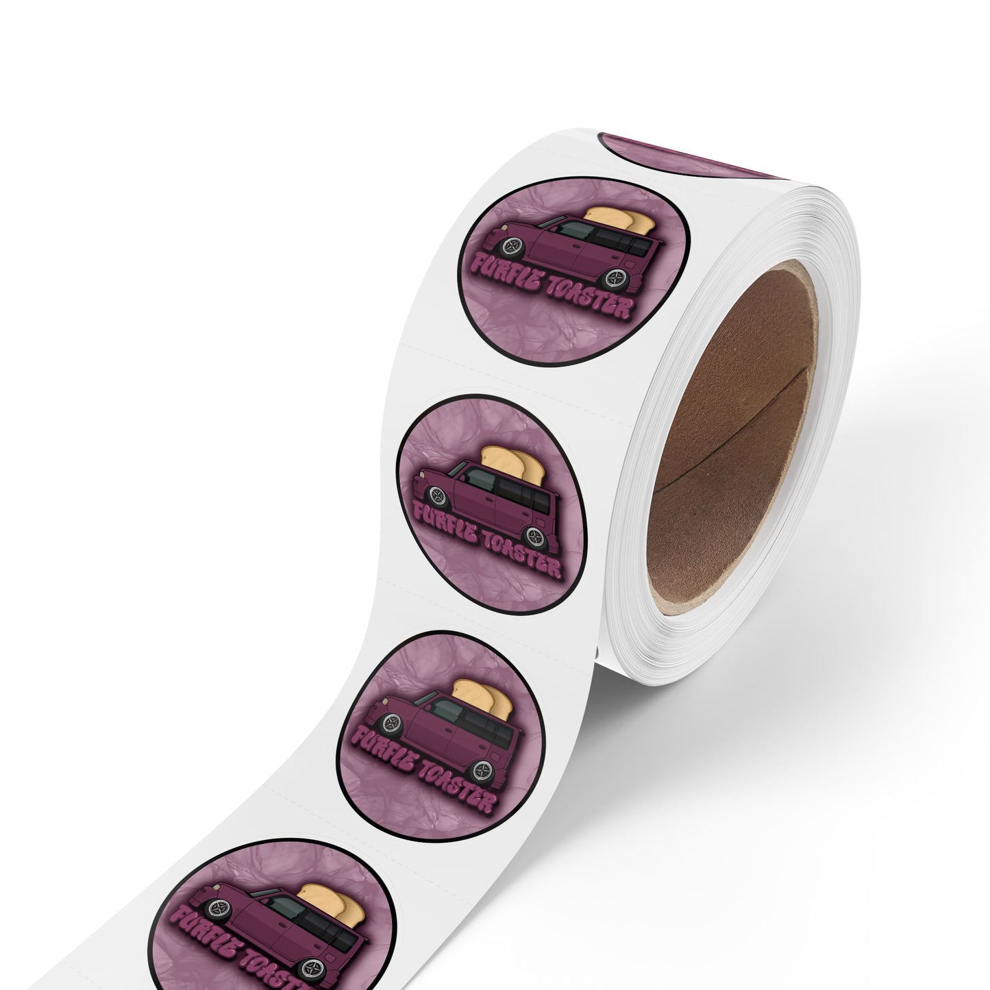 Purple Toaster Sticker Roll