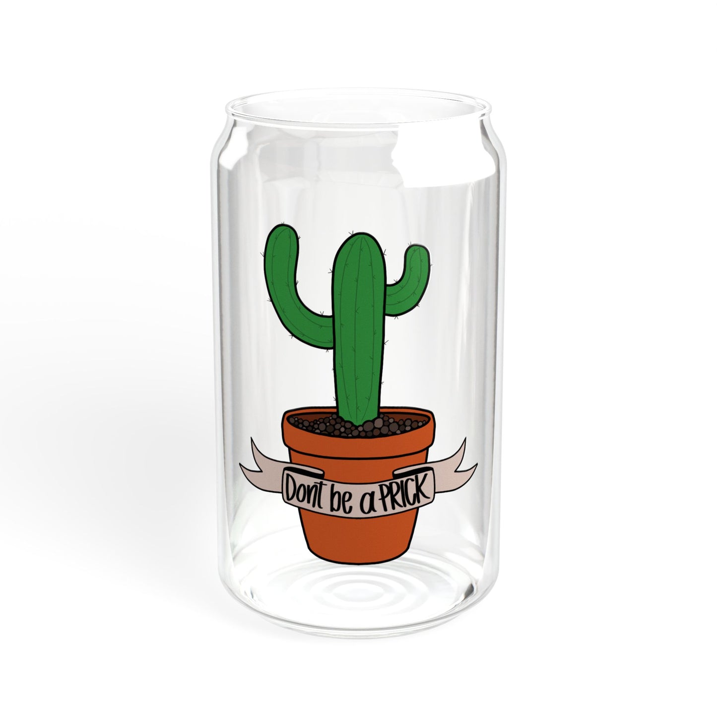 Cactus Sipper Glass | 16oz Drinking Jar