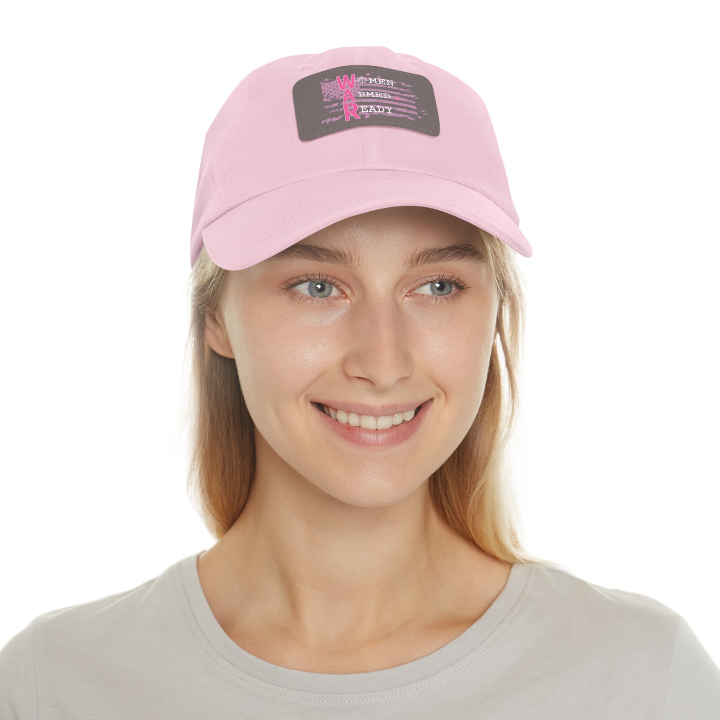 Women Armed & Ready Pink Flag With Leather Patch