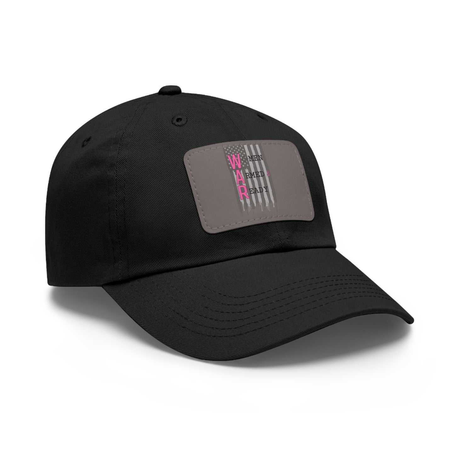 Women Armed & Ready Grey Flag with Leather Patch