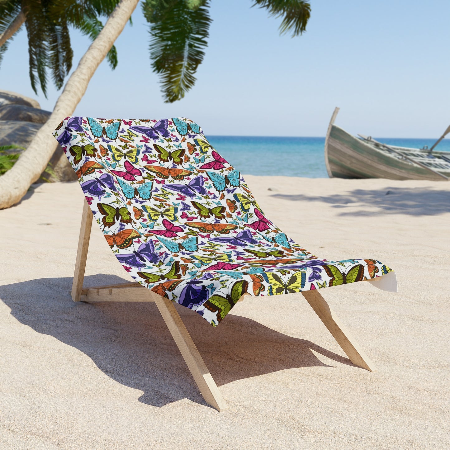 Colorful Butterfly Beach Towel