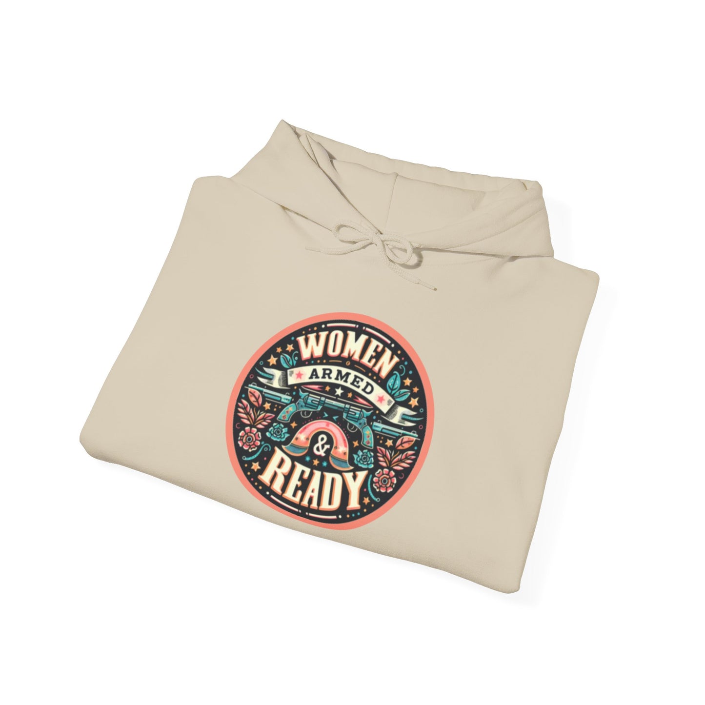 Women Armed & Ready Digital Design Hooded Sweatshirt