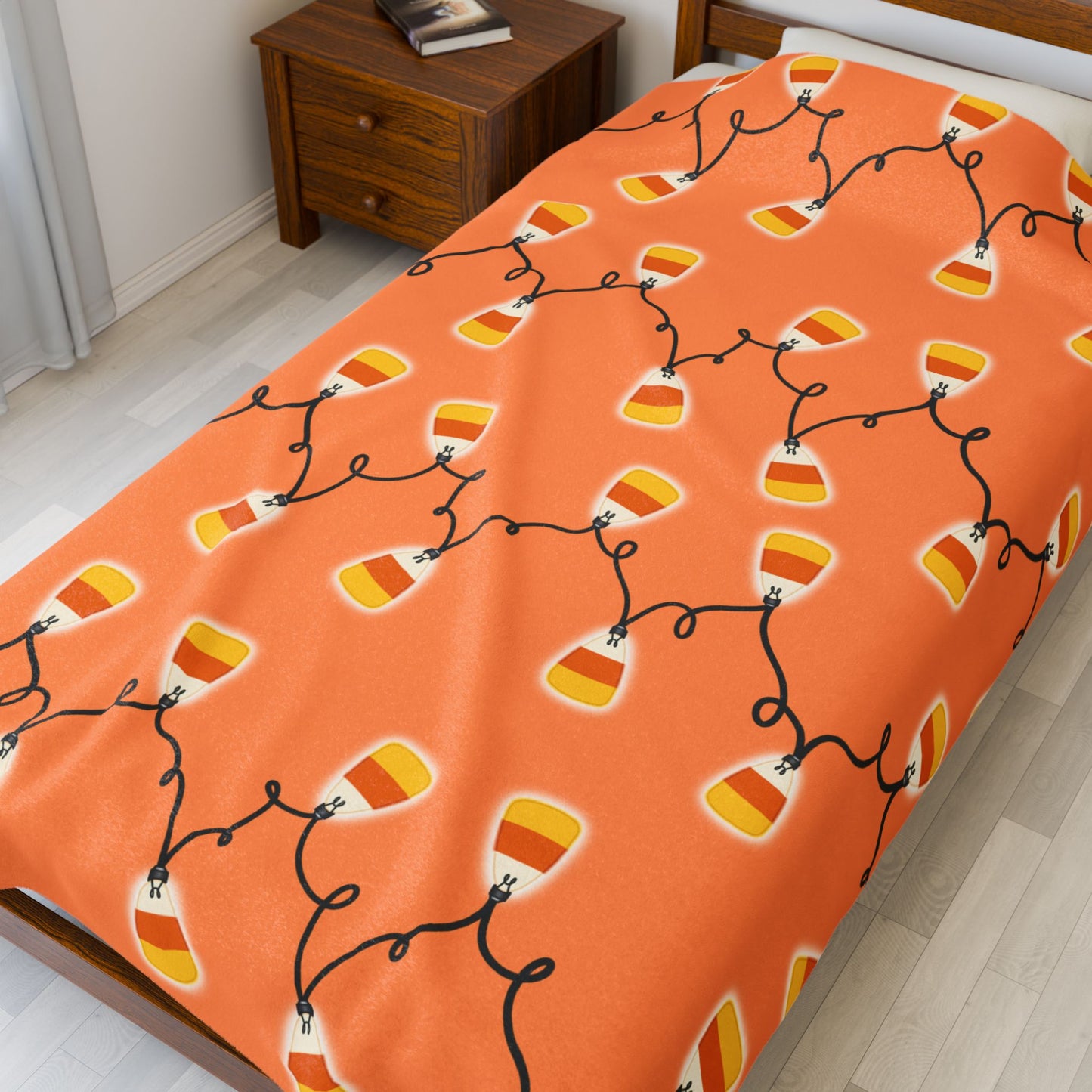 Halloween Candy Corn Plush Blanket
