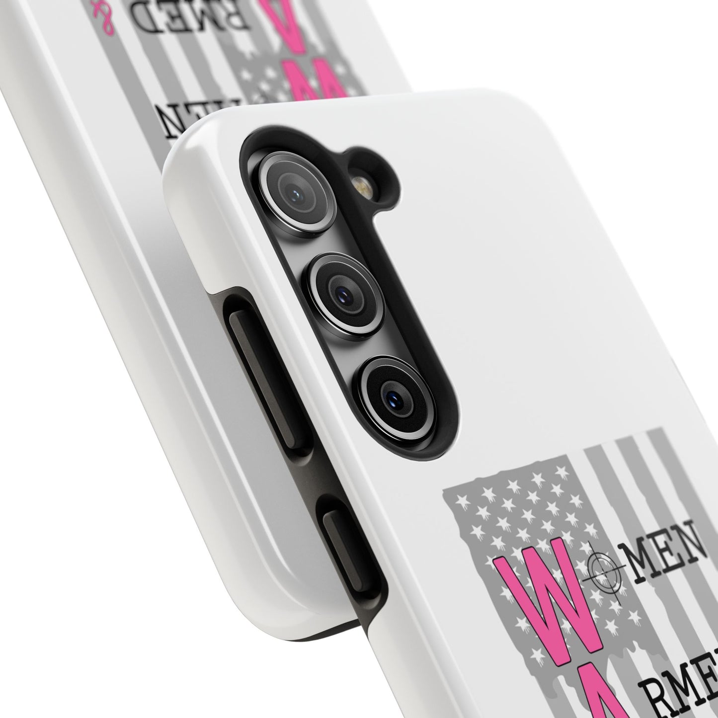 Women Armed & Ready Phone Case - Vertical Flag