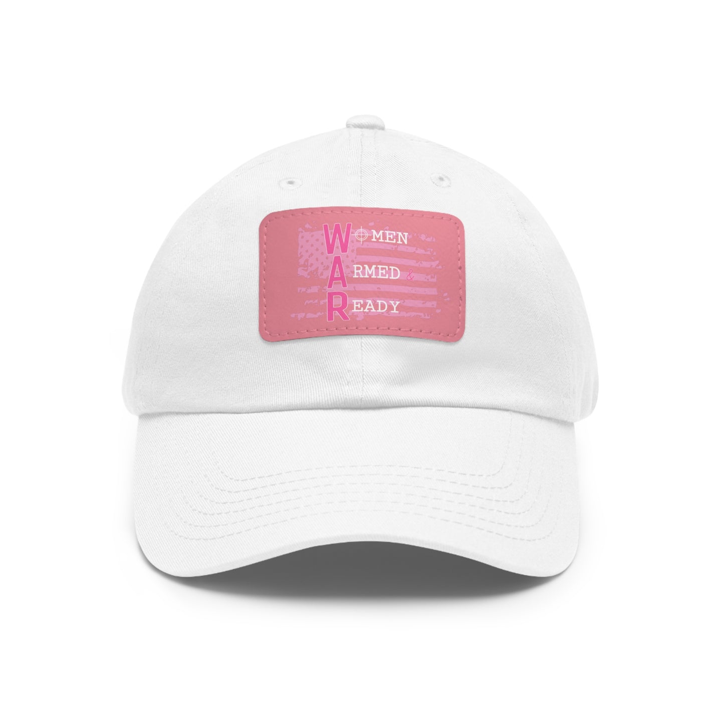 Women Armed & Ready Pink Flag With Leather Patch