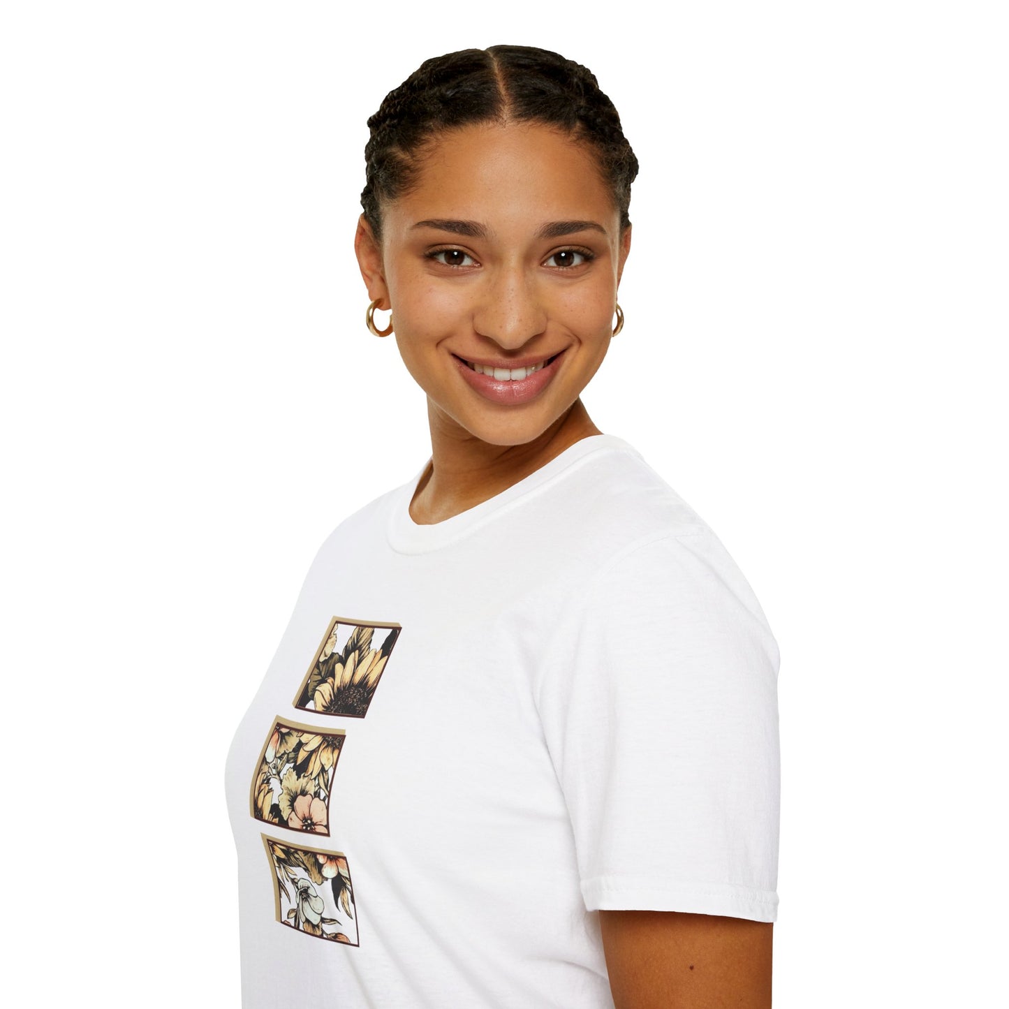 custom vintage flower shirt white shirt mockup