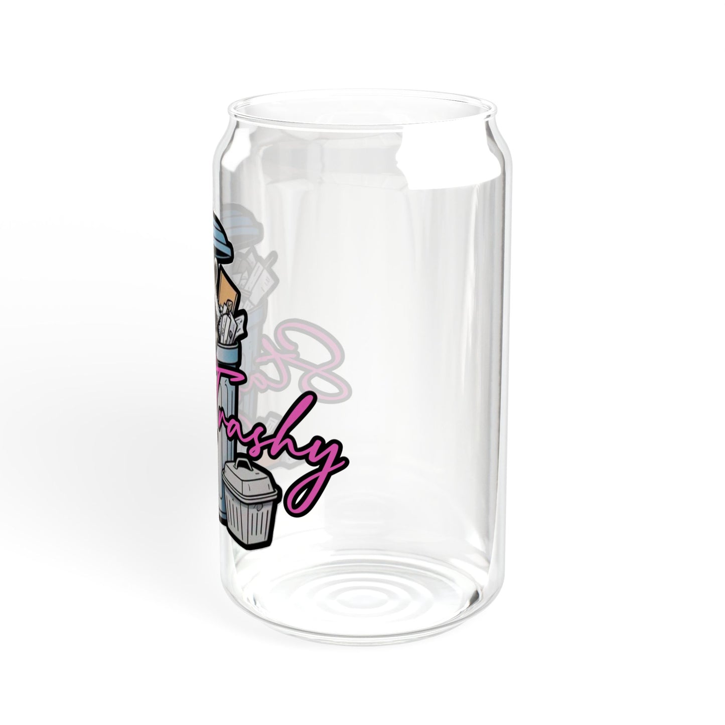 Stay Trashy Sipper Glass - 16oz Reusable Drinking Cup with Straw