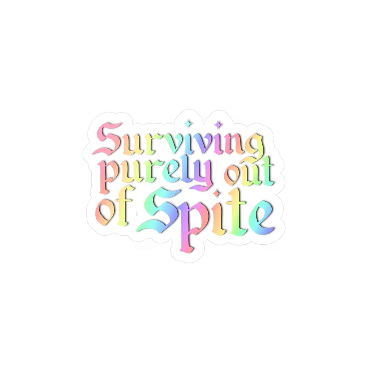 Surviving Purely Out of Spite Vinyl Decal