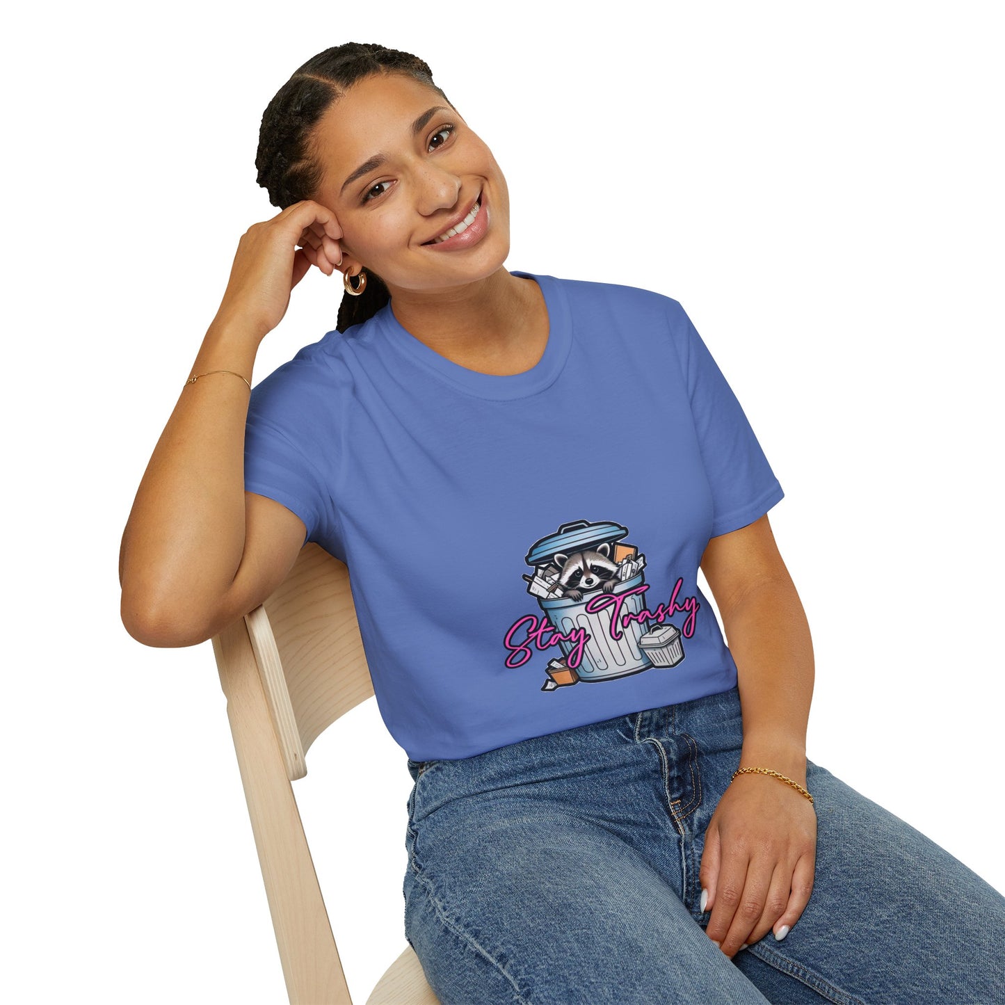 Stay Trashy T-Shirt - Cute Raccoon Design