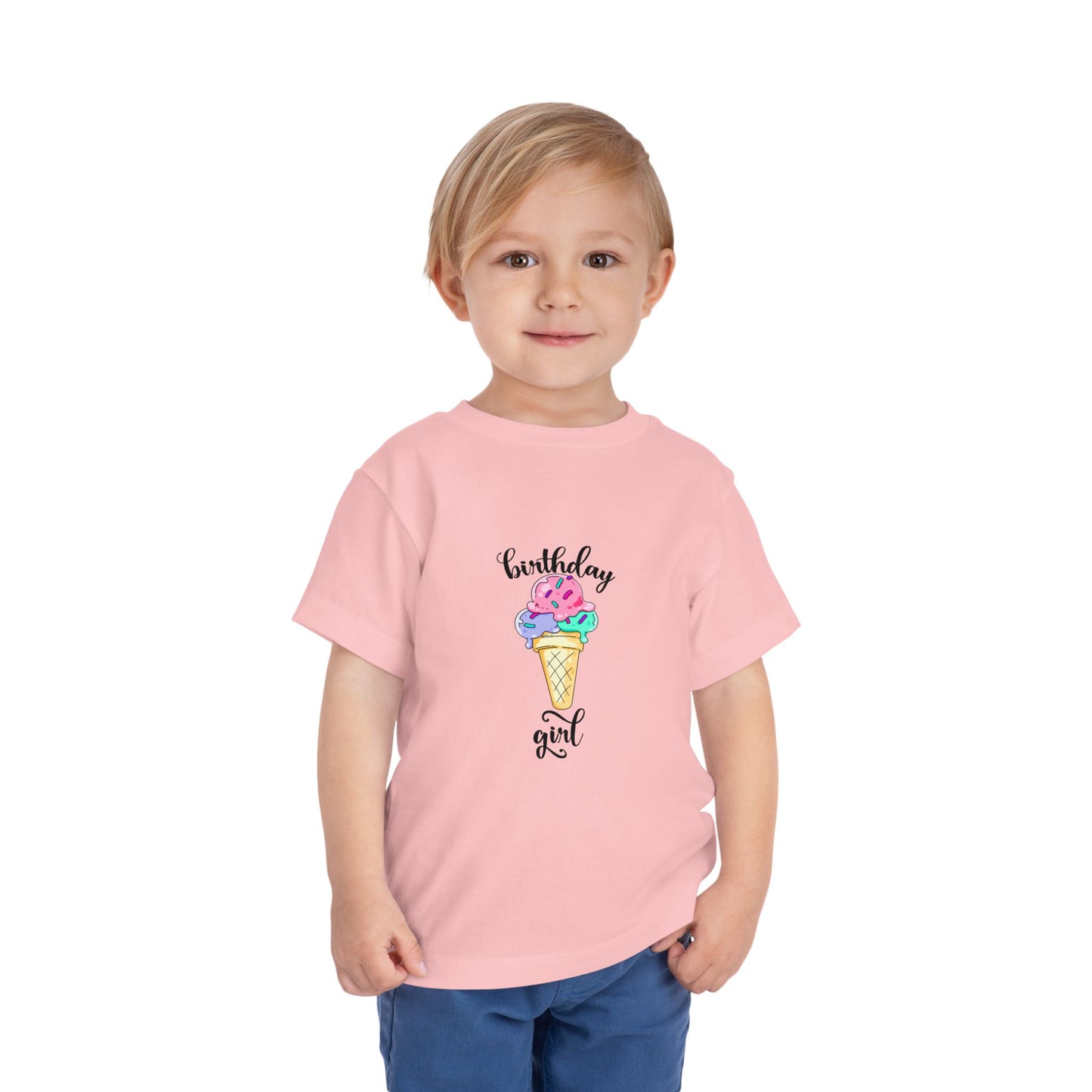 Toddler Short Sleeve Tee - Ice Cream Design