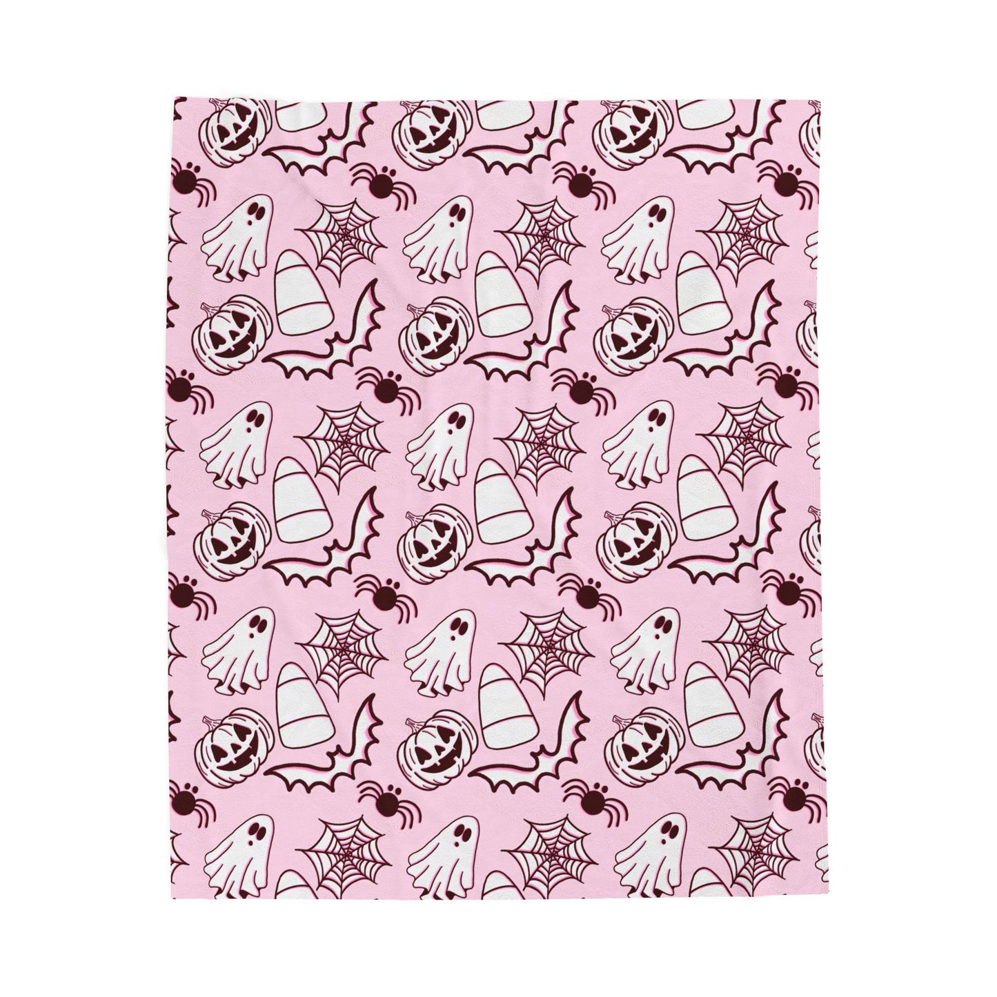 Halloween Ghost Plush Blanket, Cozy Throw, Spooky Blanket