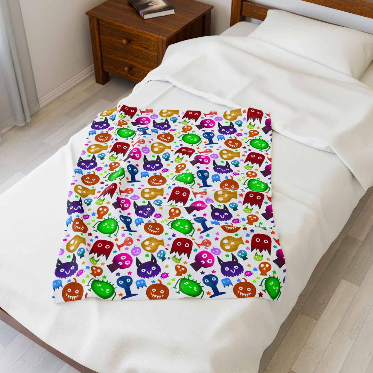 Colorful Halloween Plush Blanket