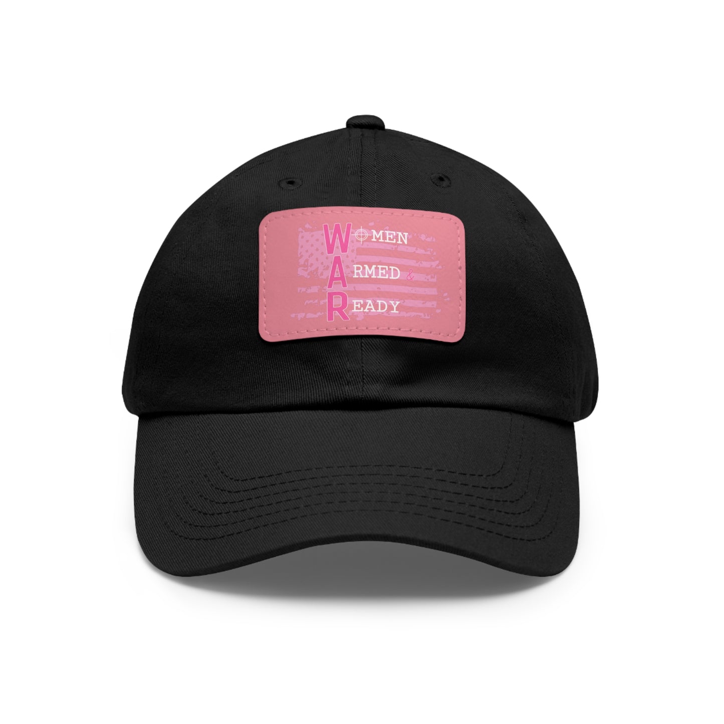 Women Armed & Ready Pink Flag With Leather Patch