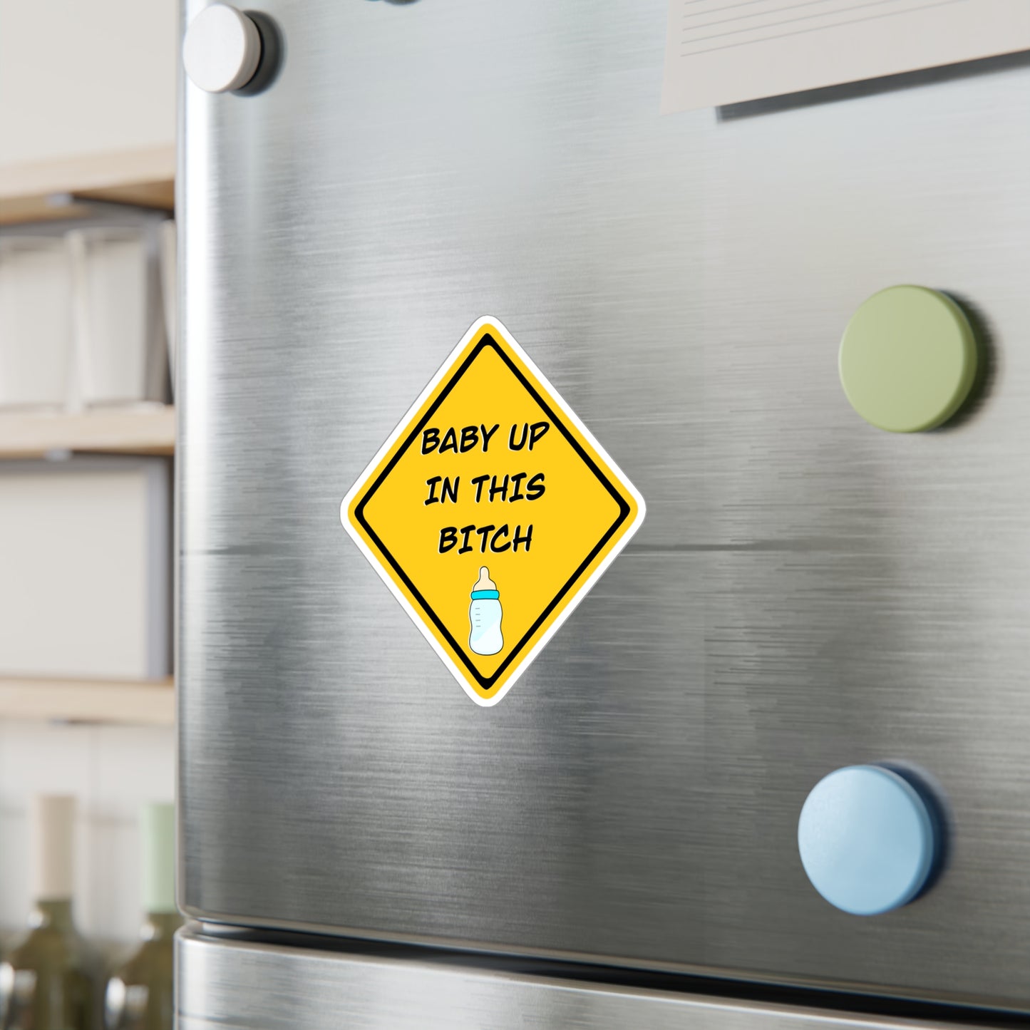 Funny Baby Warning Sticker, Vinyl Decal