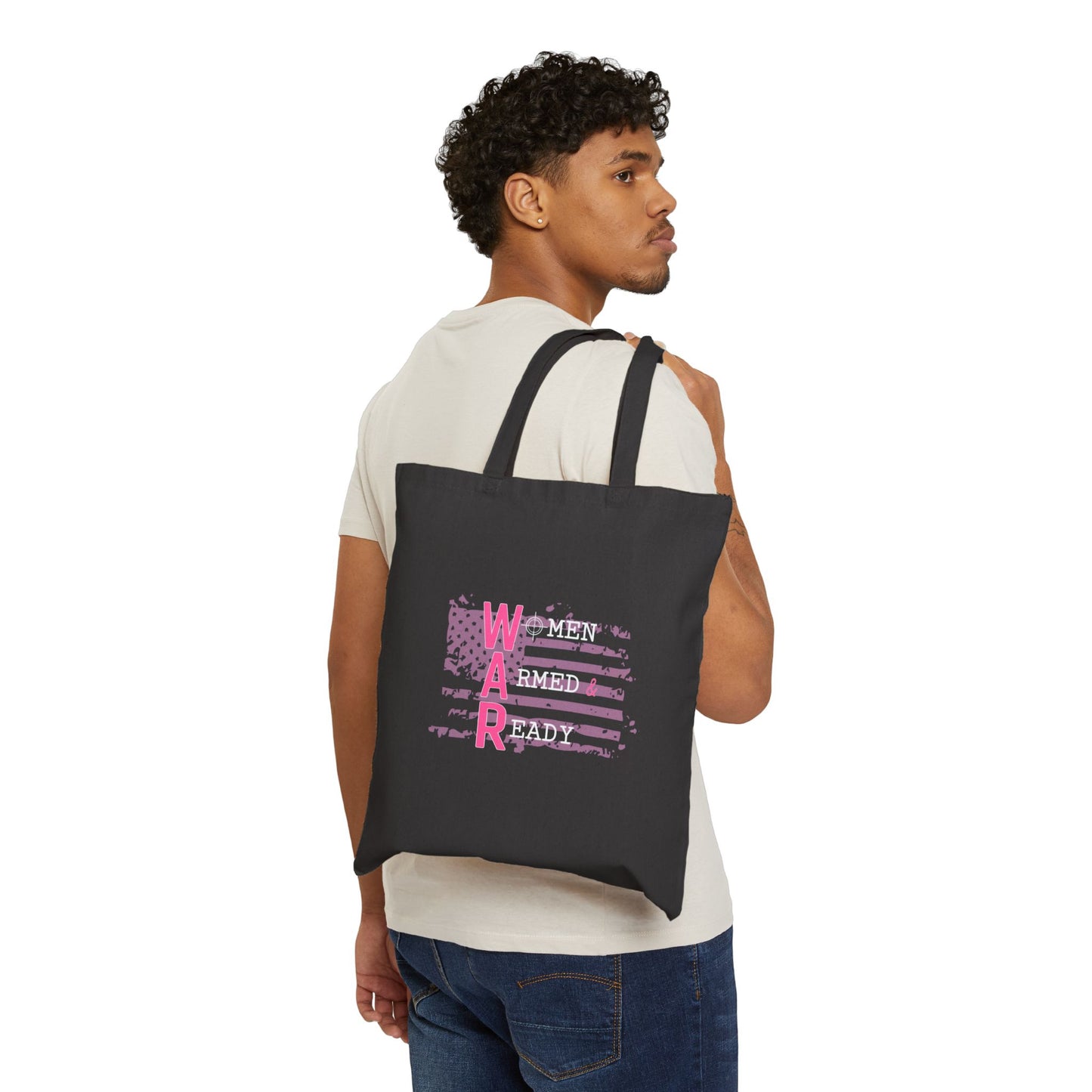 Women Armed & Ready Cotton Canvas Tote Bag