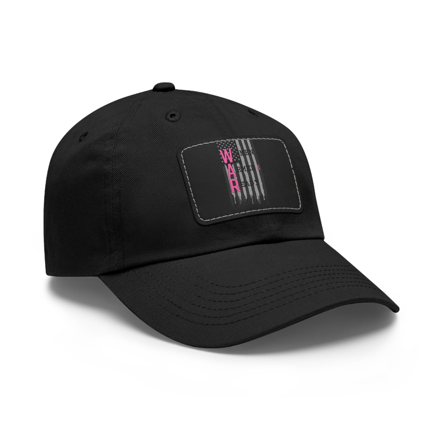 Women Armed & Ready Grey Flag with Leather Patch