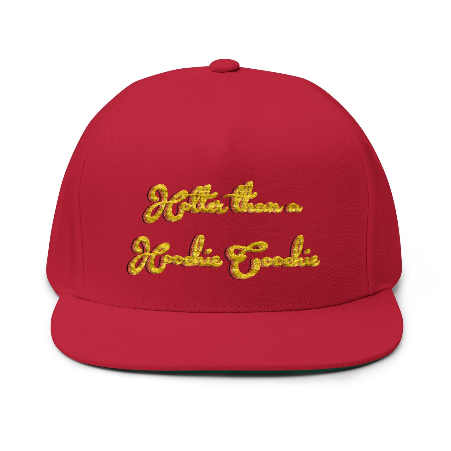 Embroidered Flat Bill Cap - Hotter Than A