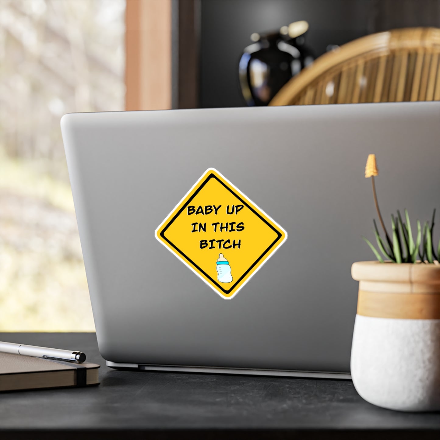 Funny Baby Warning Sticker, Vinyl Decal