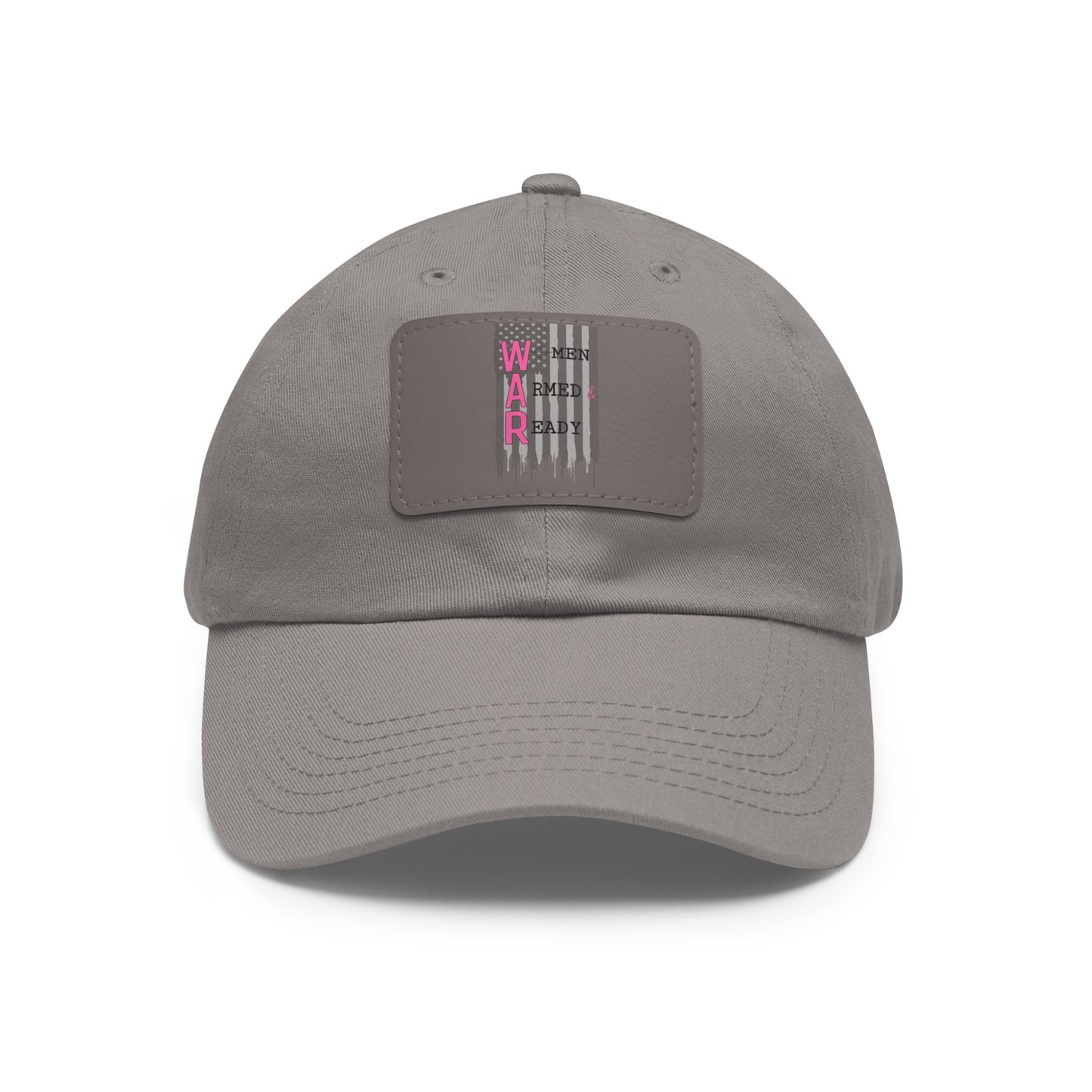 Women Armed & Ready Grey Flag with Leather Patch