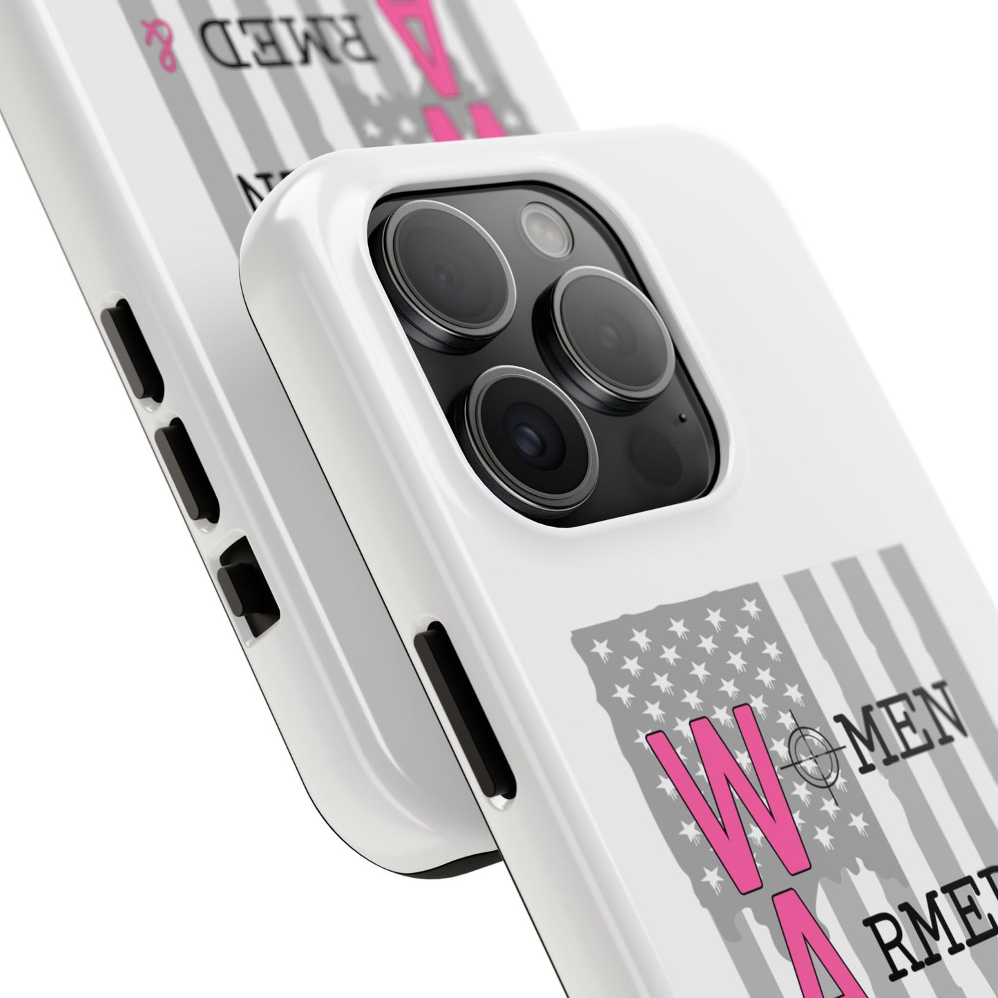 Women Armed & Ready Phone Case - Vertical Flag