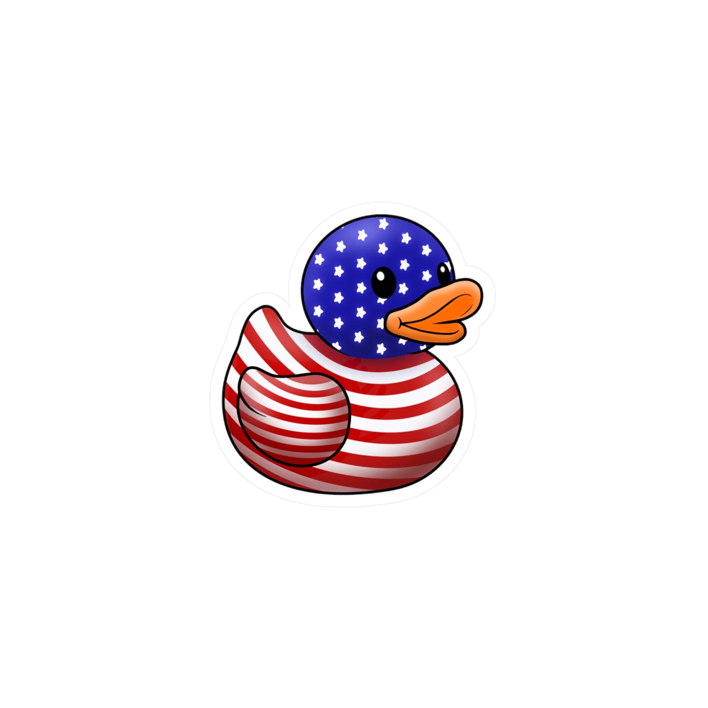 Patriotic Duck Kiss-Cut Vinyl Decal