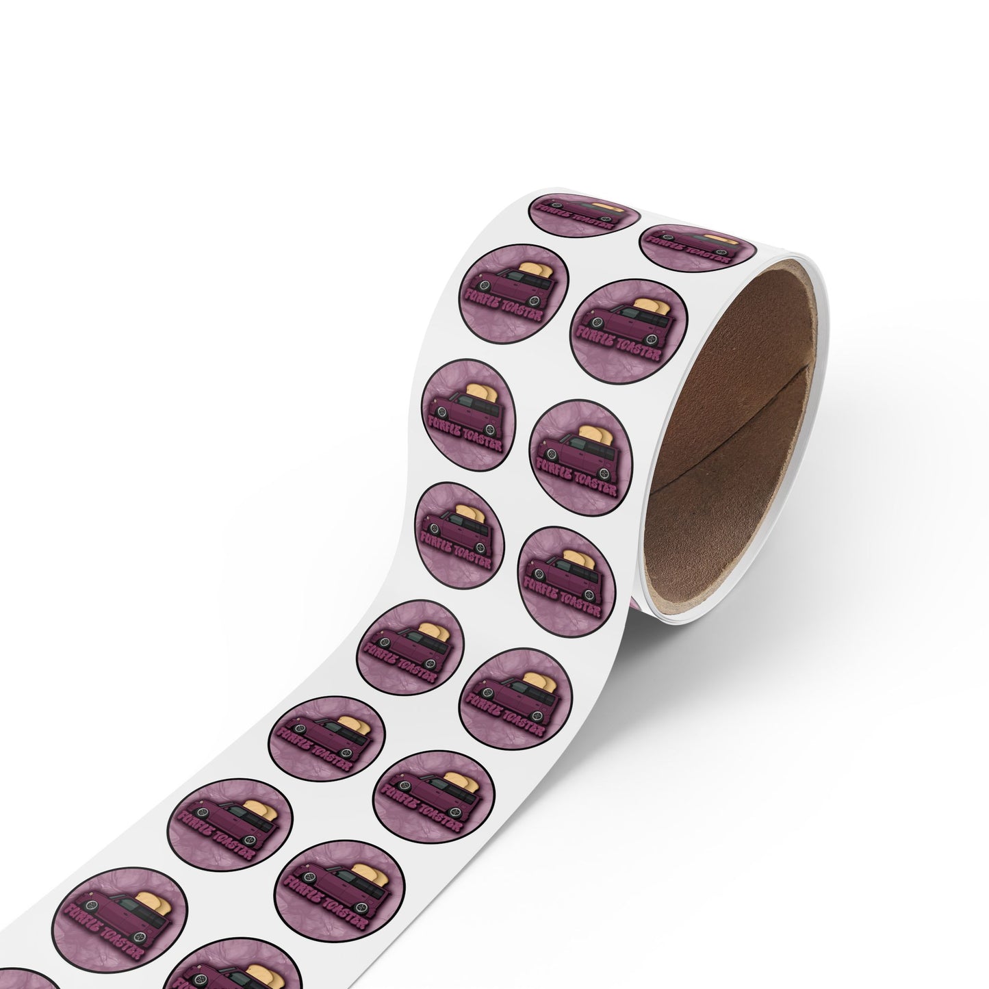Purple Toaster Sticker Roll