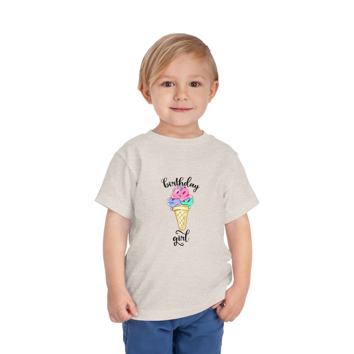 Toddler Short Sleeve Tee - Ice Cream Design