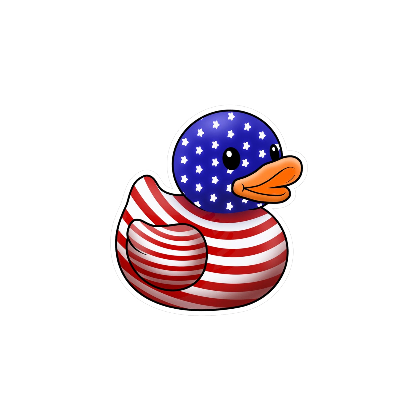 Patriotic Duck Kiss-Cut Vinyl Decal