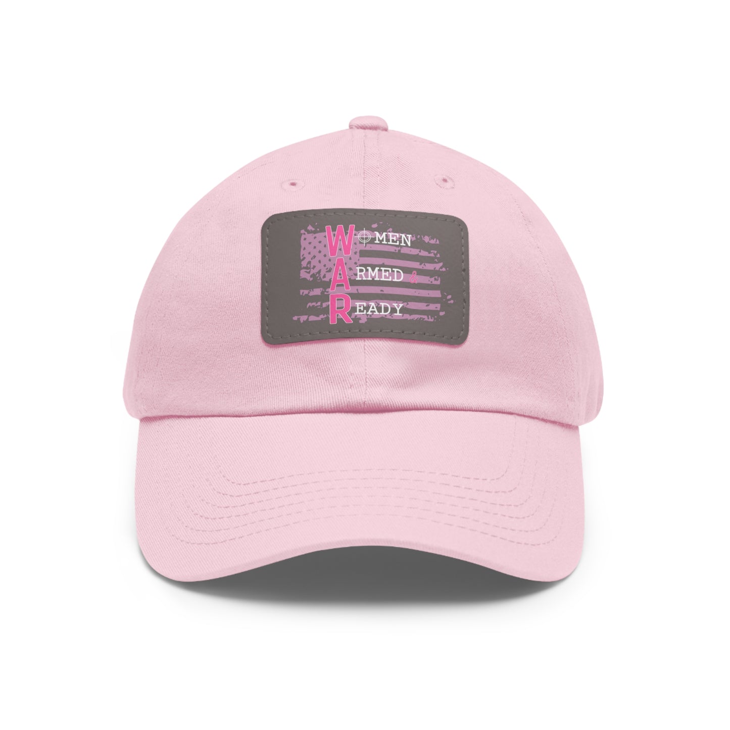 Women Armed & Ready Pink Flag With Leather Patch