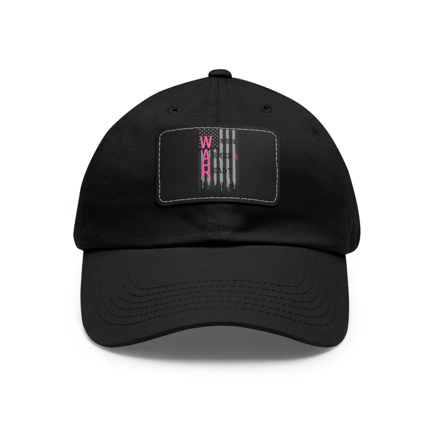 Women Armed & Ready Grey Flag with Leather Patch