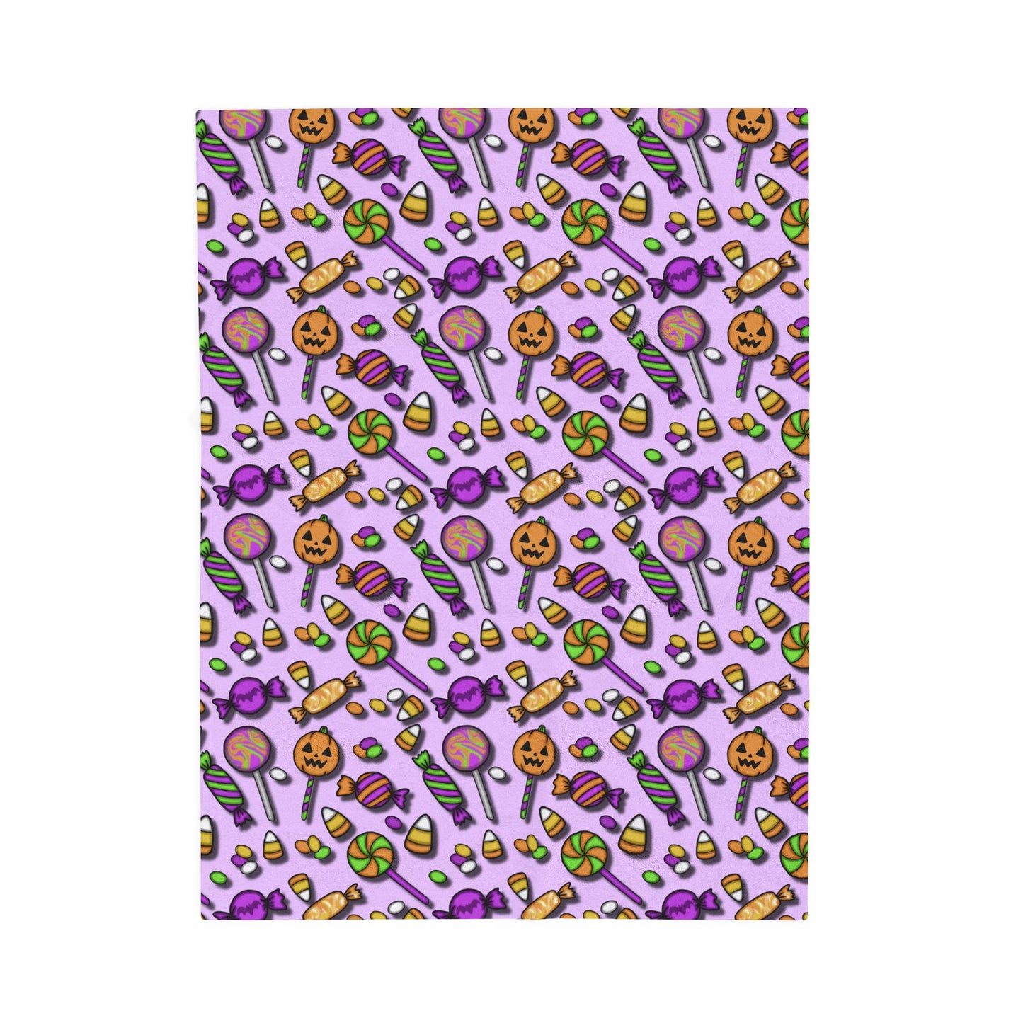 Halloween Candy Velveteen Plush Blanket