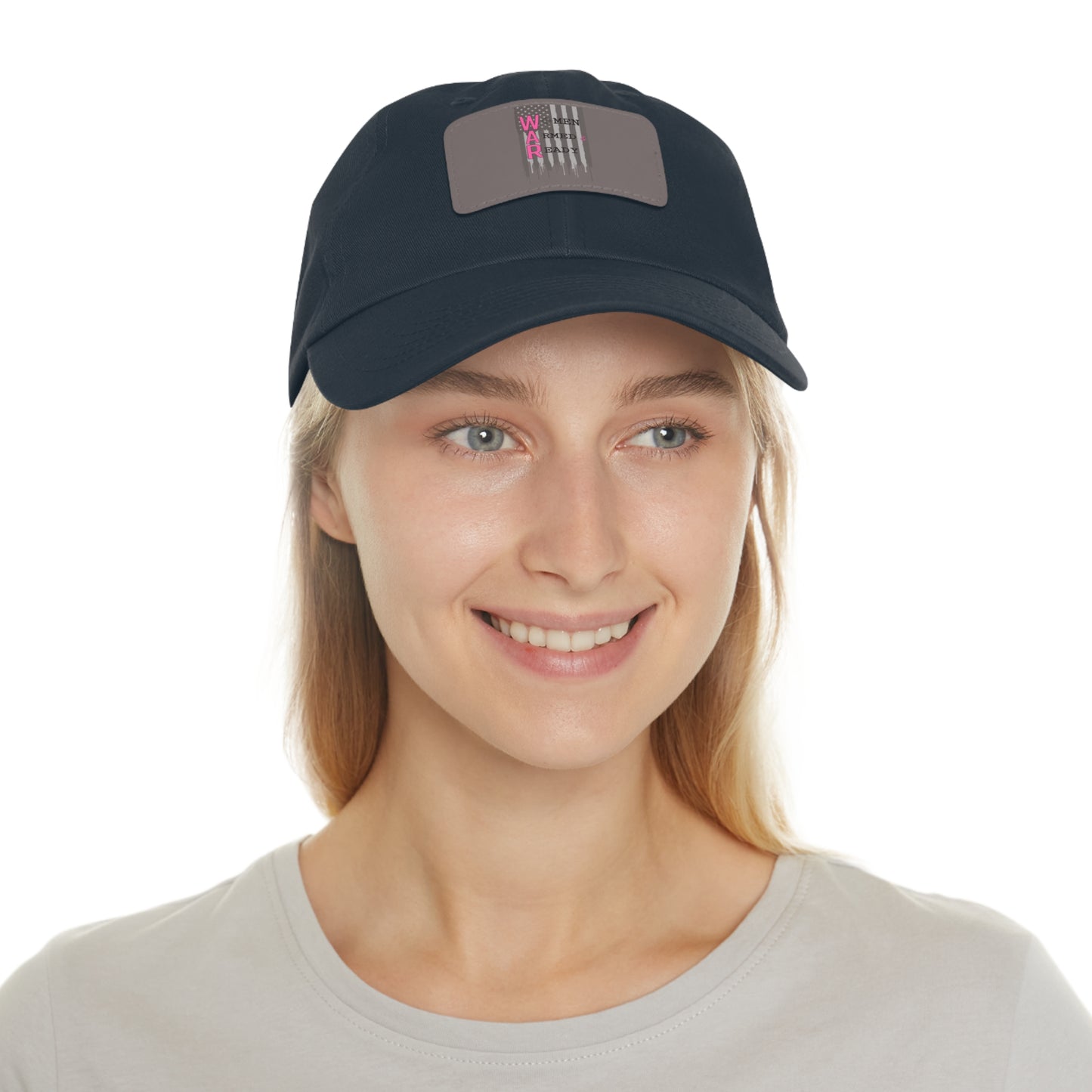Women Armed & Ready Grey Flag with Leather Patch