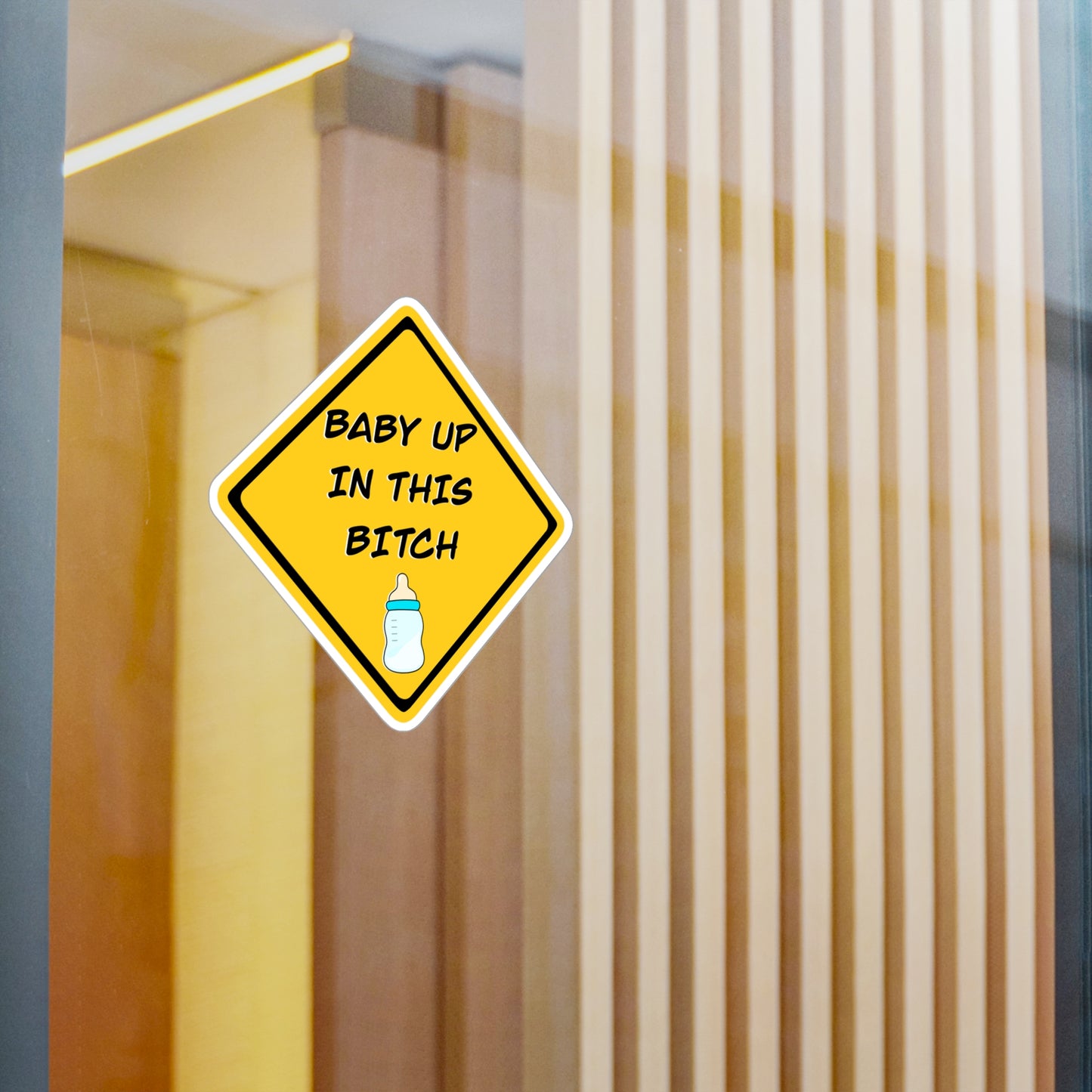 Funny Baby Warning Sticker, Vinyl Decal