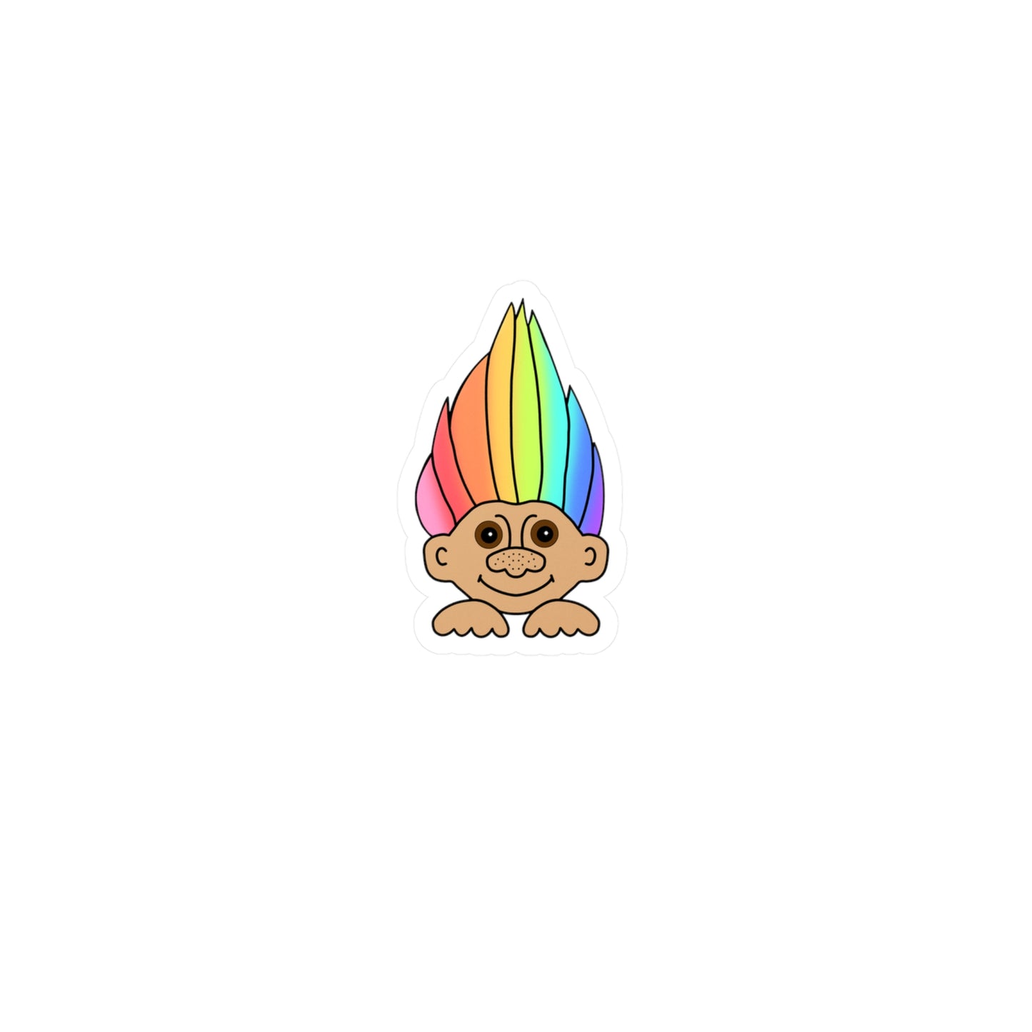 Rainbow Troll Vinyl Decal