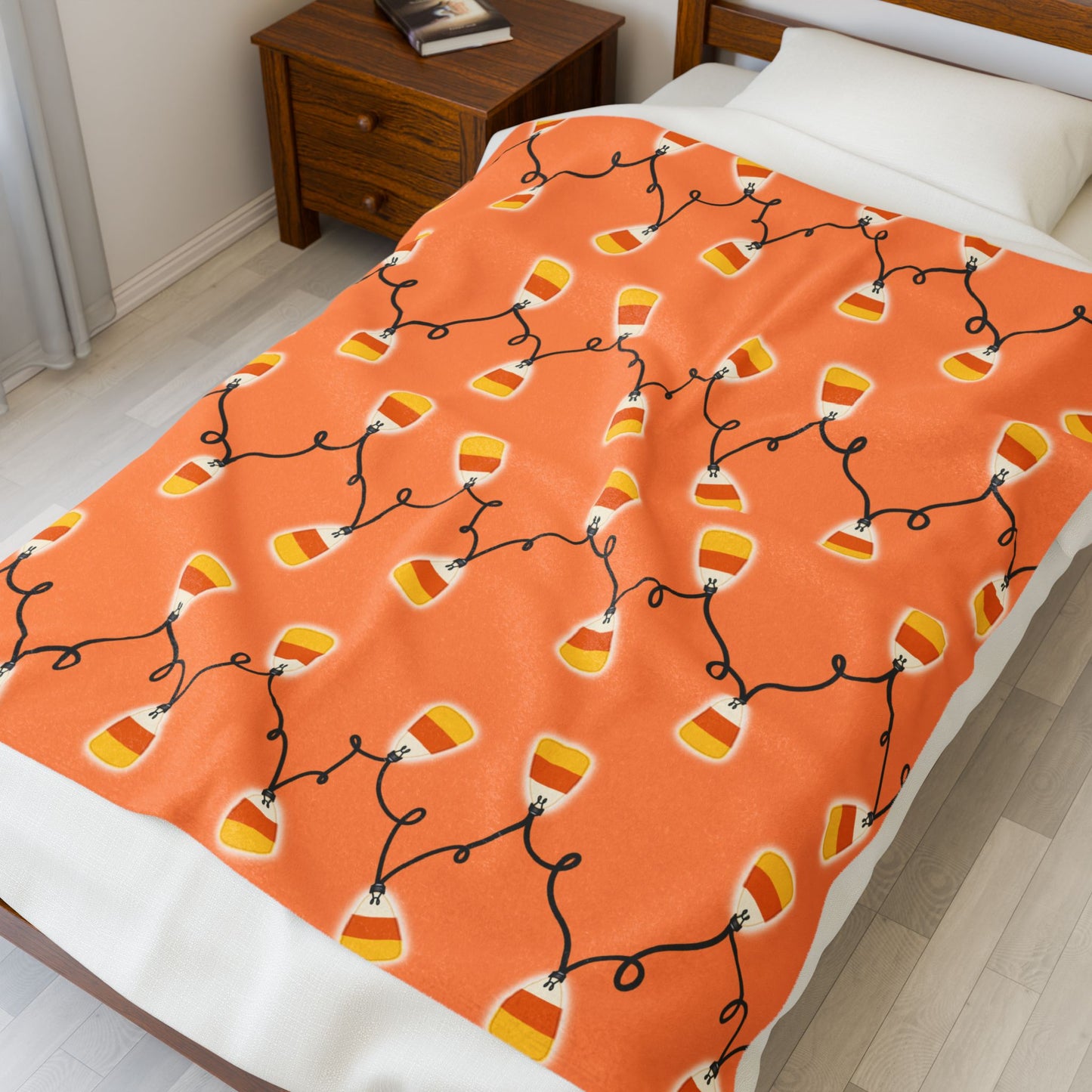 Halloween Candy Corn Plush Blanket