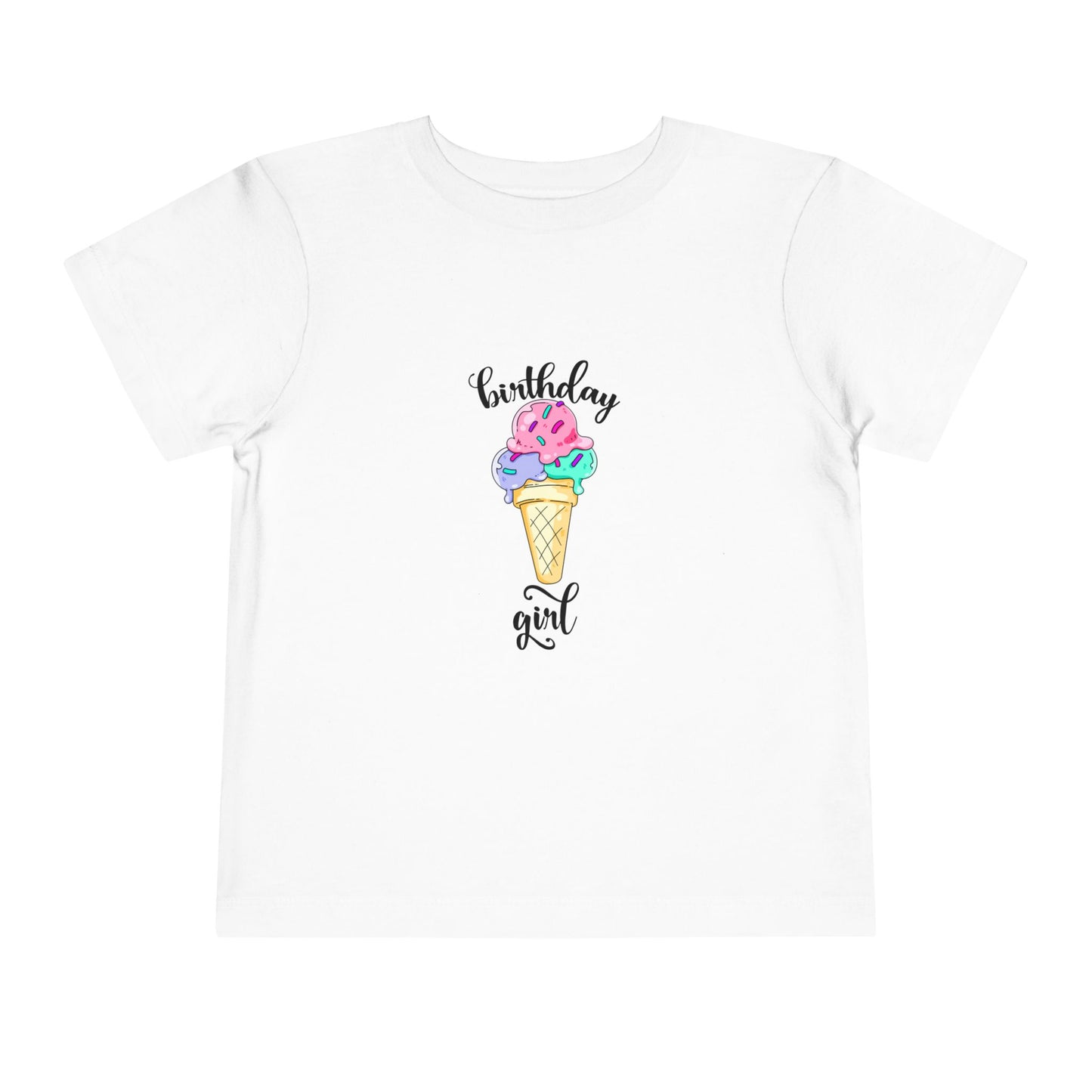 Toddler Short Sleeve Tee - Ice Cream Design