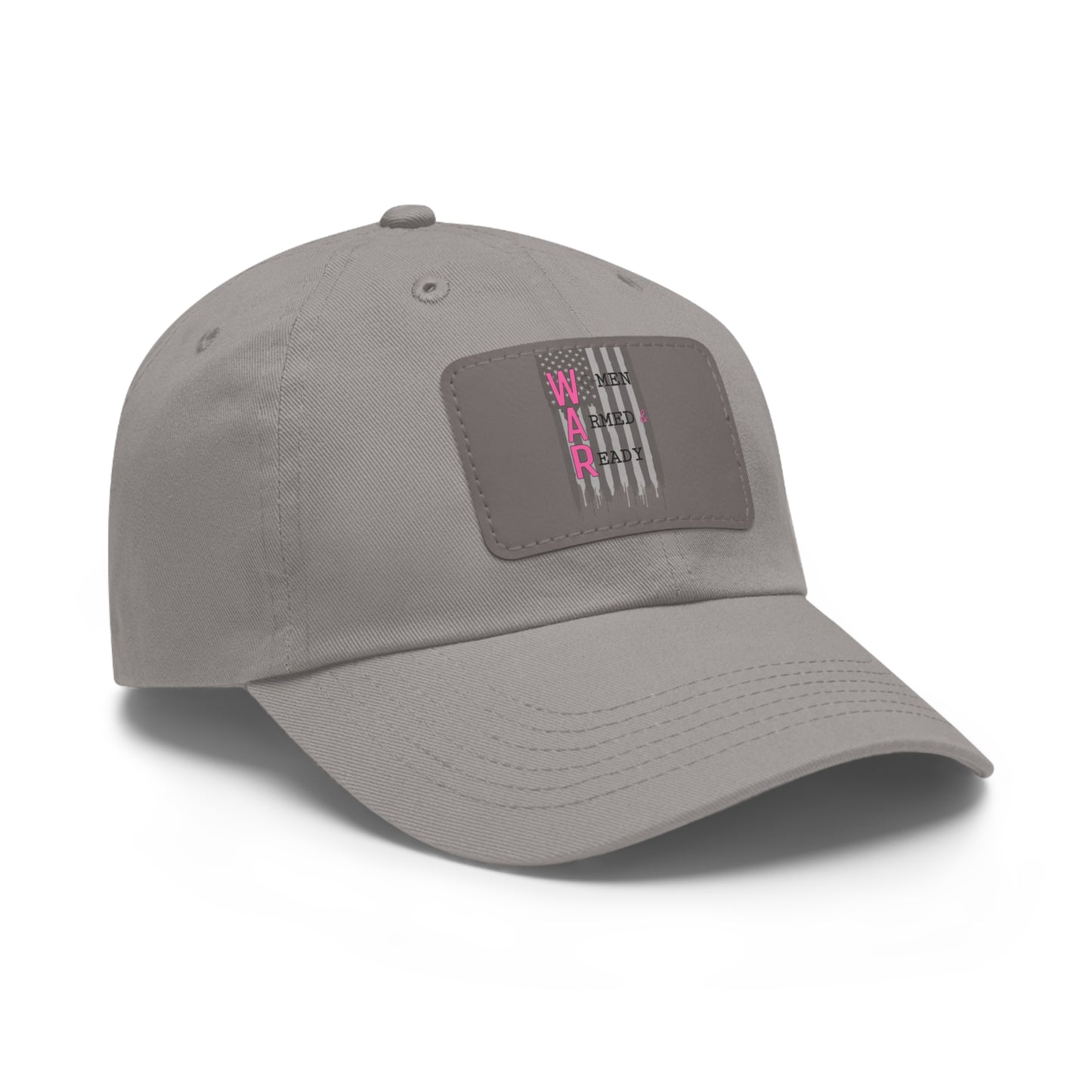 Women Armed & Ready Grey Flag with Leather Patch