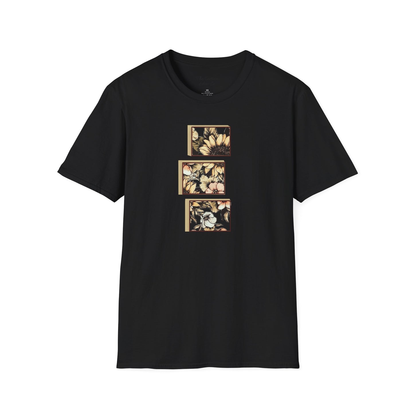 custom vintage flower shirt black dark