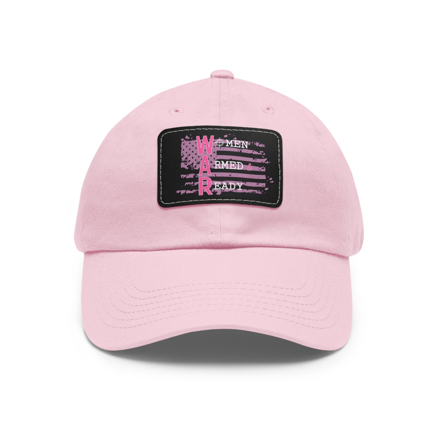 Women Armed & Ready Pink Flag With Leather Patch