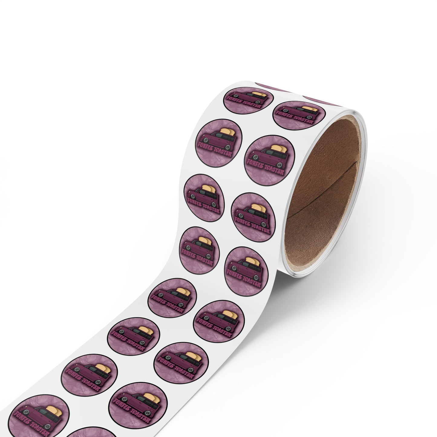Purple Toaster Sticker Roll