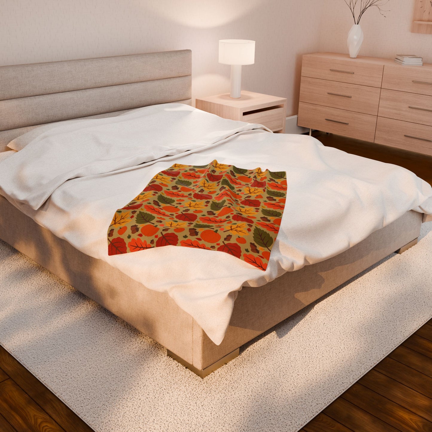 Autumn Harvest Velveteen Plush Blanket