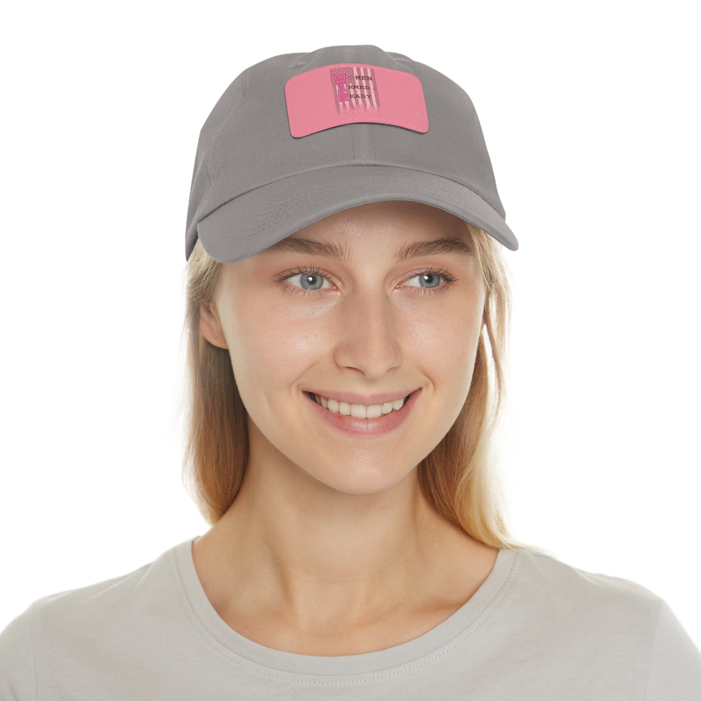 Women Armed & Ready Grey Flag with Leather Patch