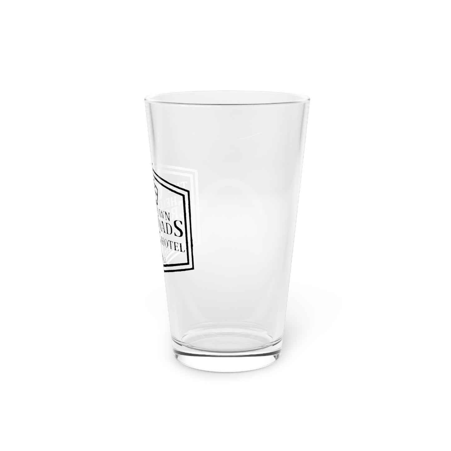 Hellertown Crossroads Hotel 16oz Pint Glass – Vintage Barware for Celebrations