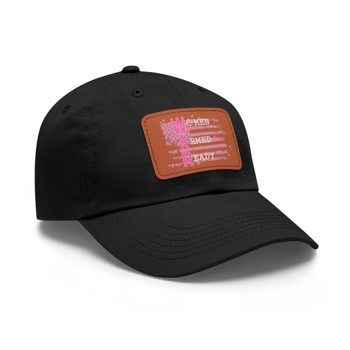 Women Armed & Ready Pink Flag With Leather Patch