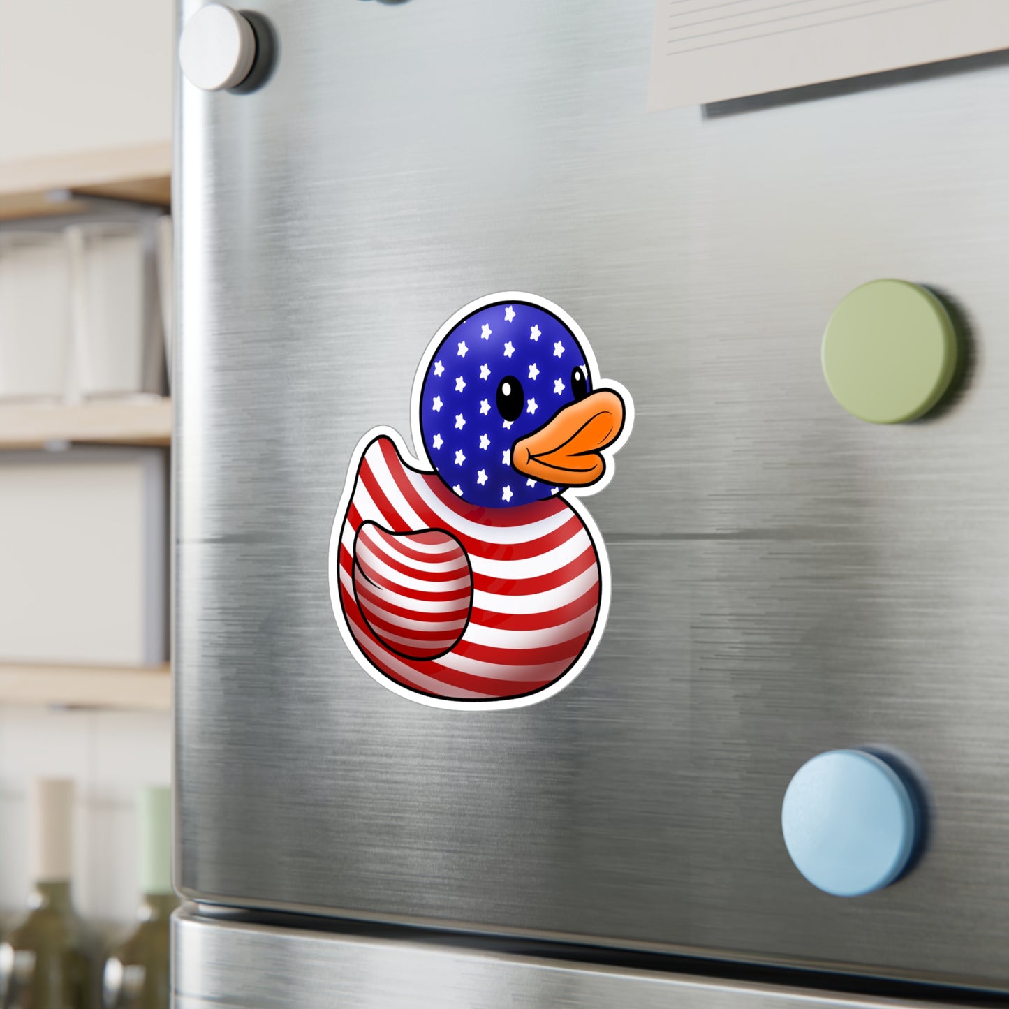 Patriotic Duck Kiss-Cut Vinyl Decal