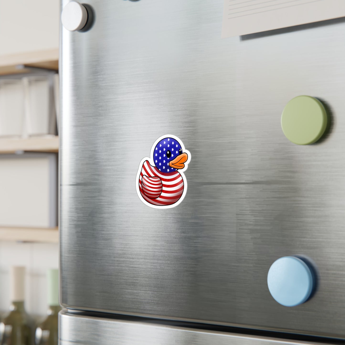 Patriotic Duck Kiss-Cut Vinyl Decal