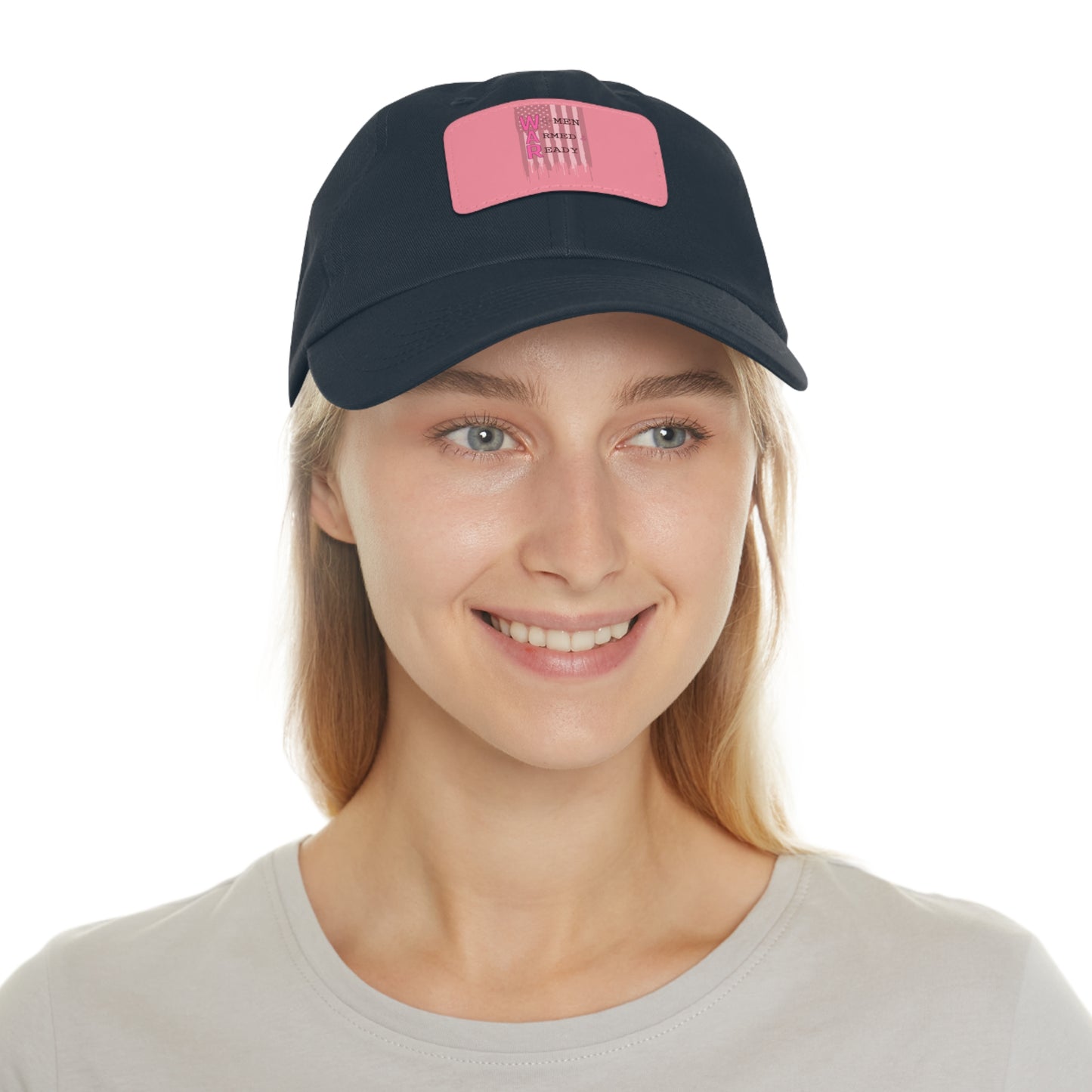 Women Armed & Ready Grey Flag with Leather Patch
