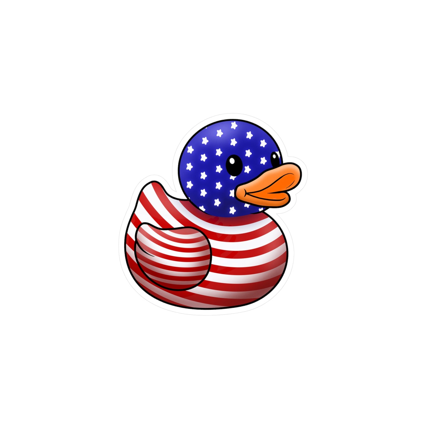 Patriotic Duck Kiss-Cut Vinyl Decal