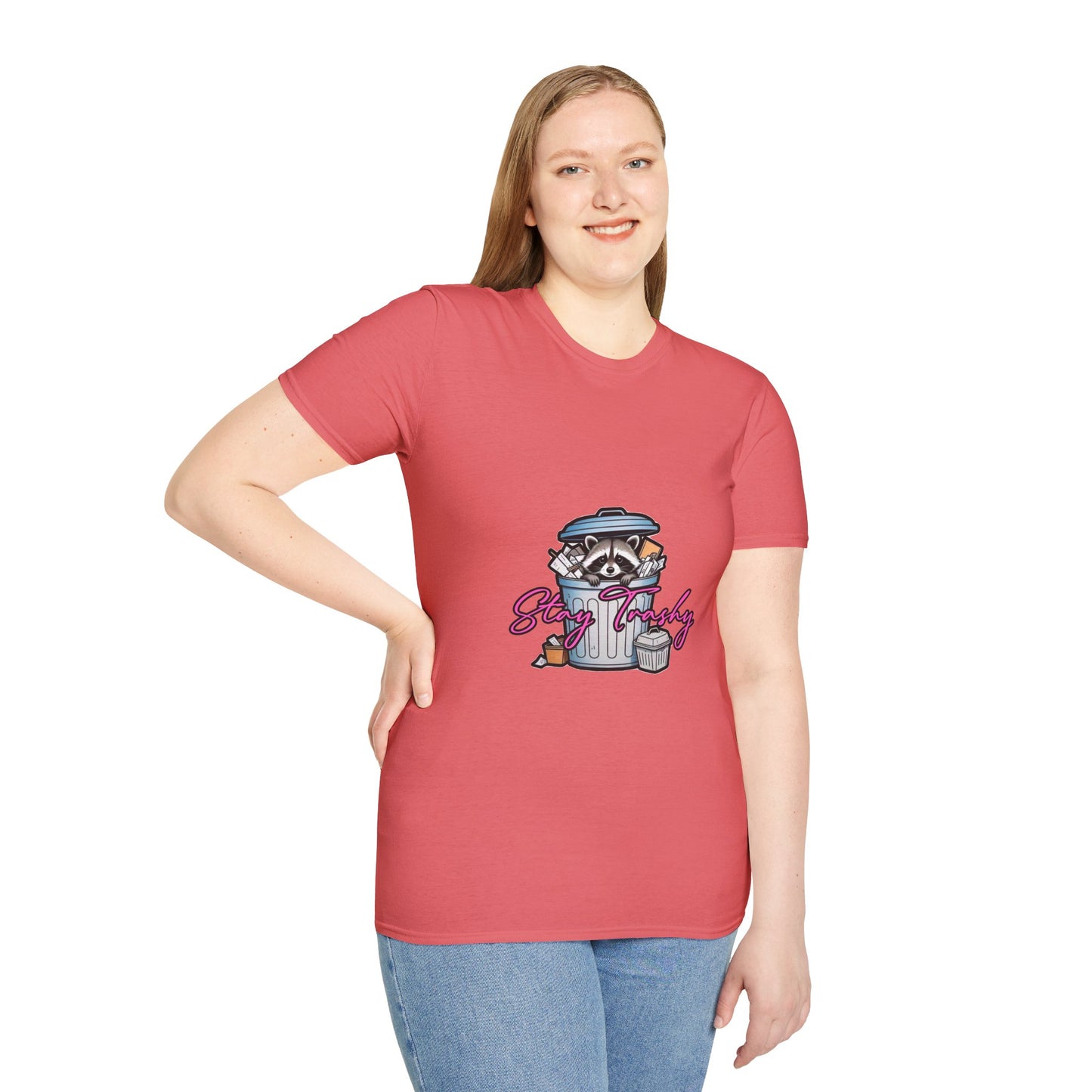 Stay Trashy T-Shirt - Cute Raccoon Design