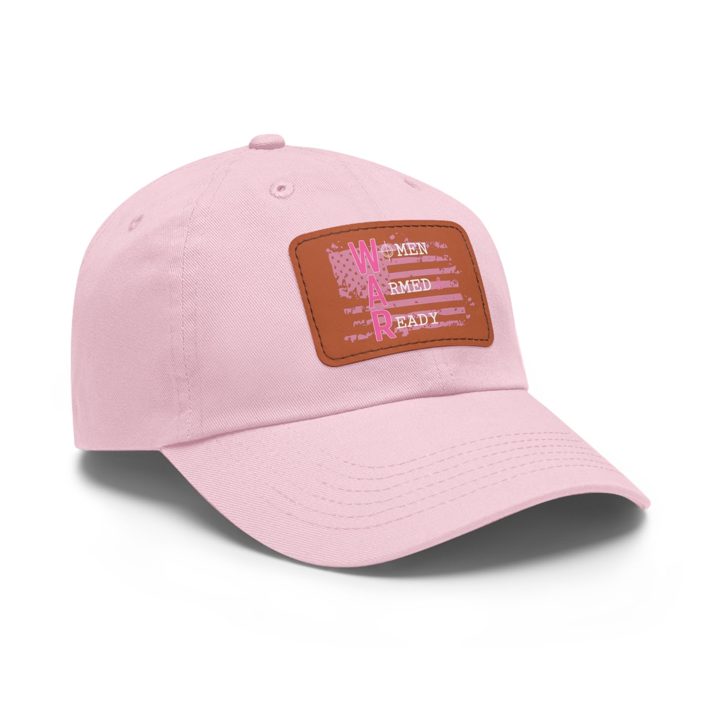 Women Armed & Ready Pink Flag With Leather Patch